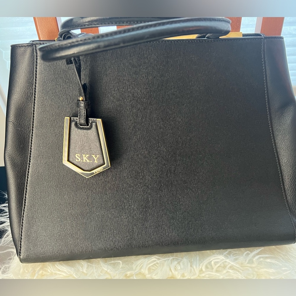 Fendi 2Jours Medium Tote Bag (Black)